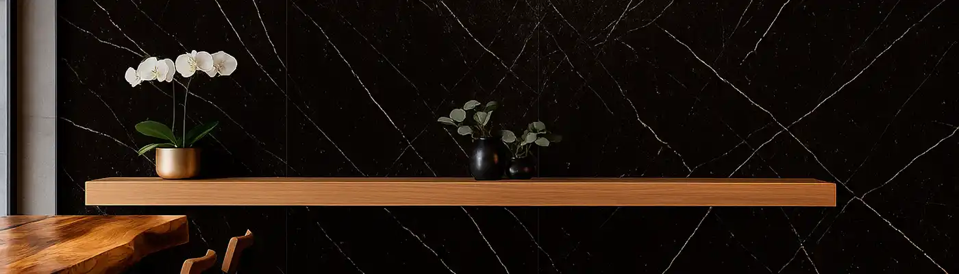 Banner producto terminado marmol PVC Grupo Orvi muestra instalacion terminada en Angelopolis Puebla